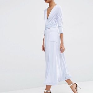 ASOS Sky Blue Wrap Midi Dress